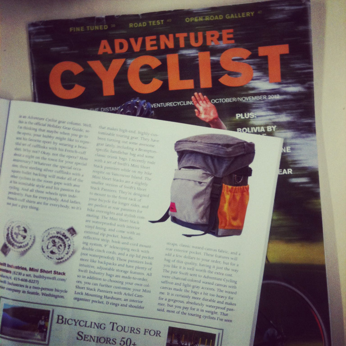 Swift Industries gear review in Adventure Cyclist - Swift Industries